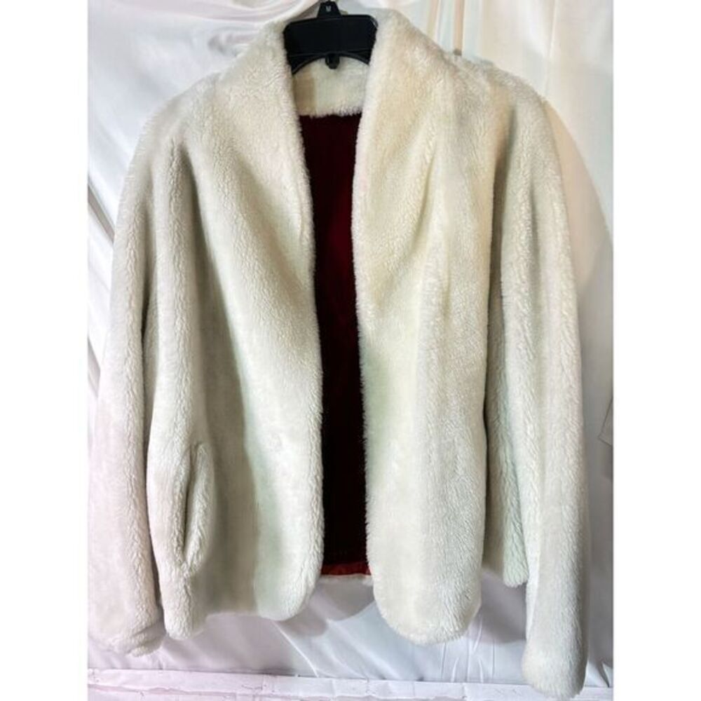 Vintage Fur Jacket 1950's White Orlon-Dynel Women's No Sizing See Desc As Is